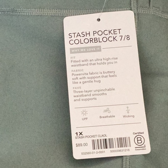 Athleta Stash Pocket Colorblock 7/8 - Picture 4 of 4
